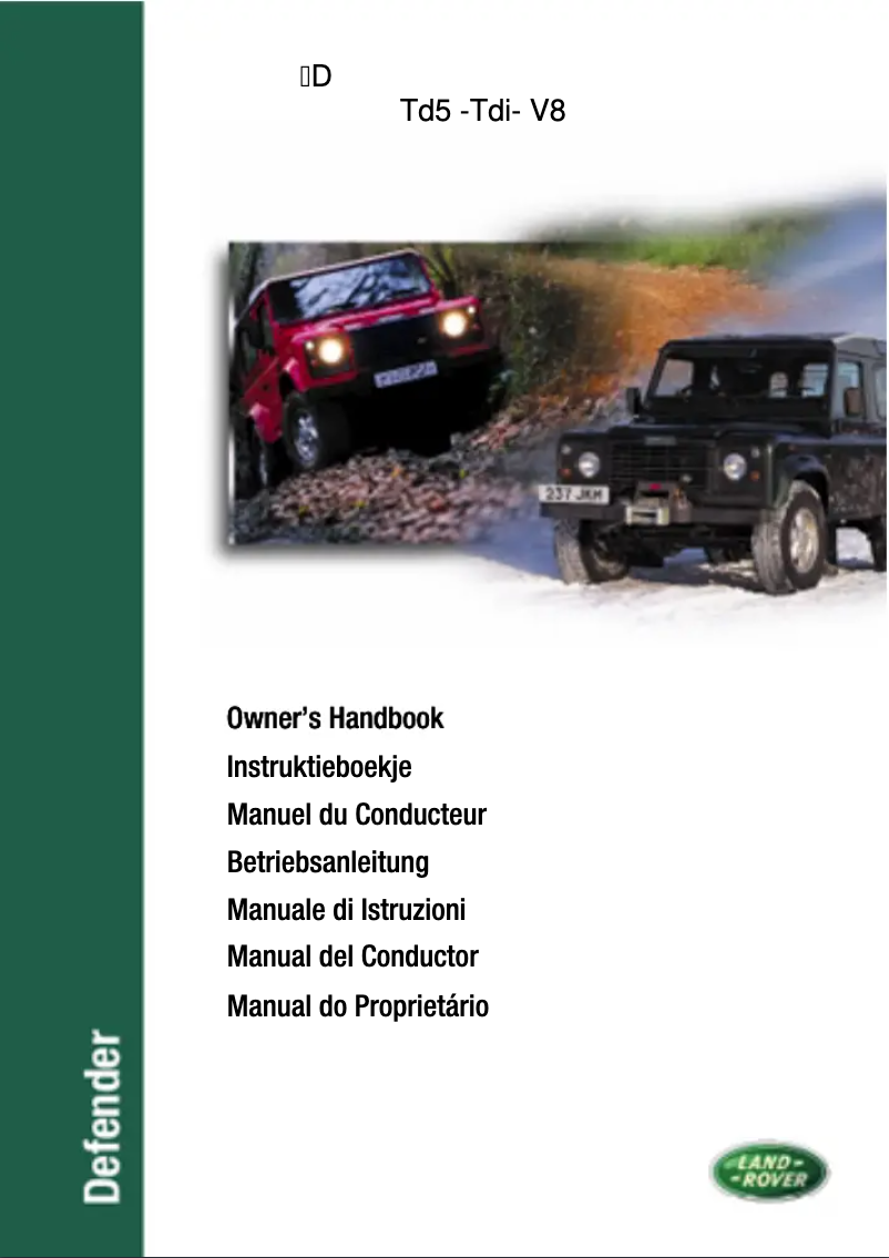 Page 1 de la notice Manuel utilisateur Land Rover Defender (2015)