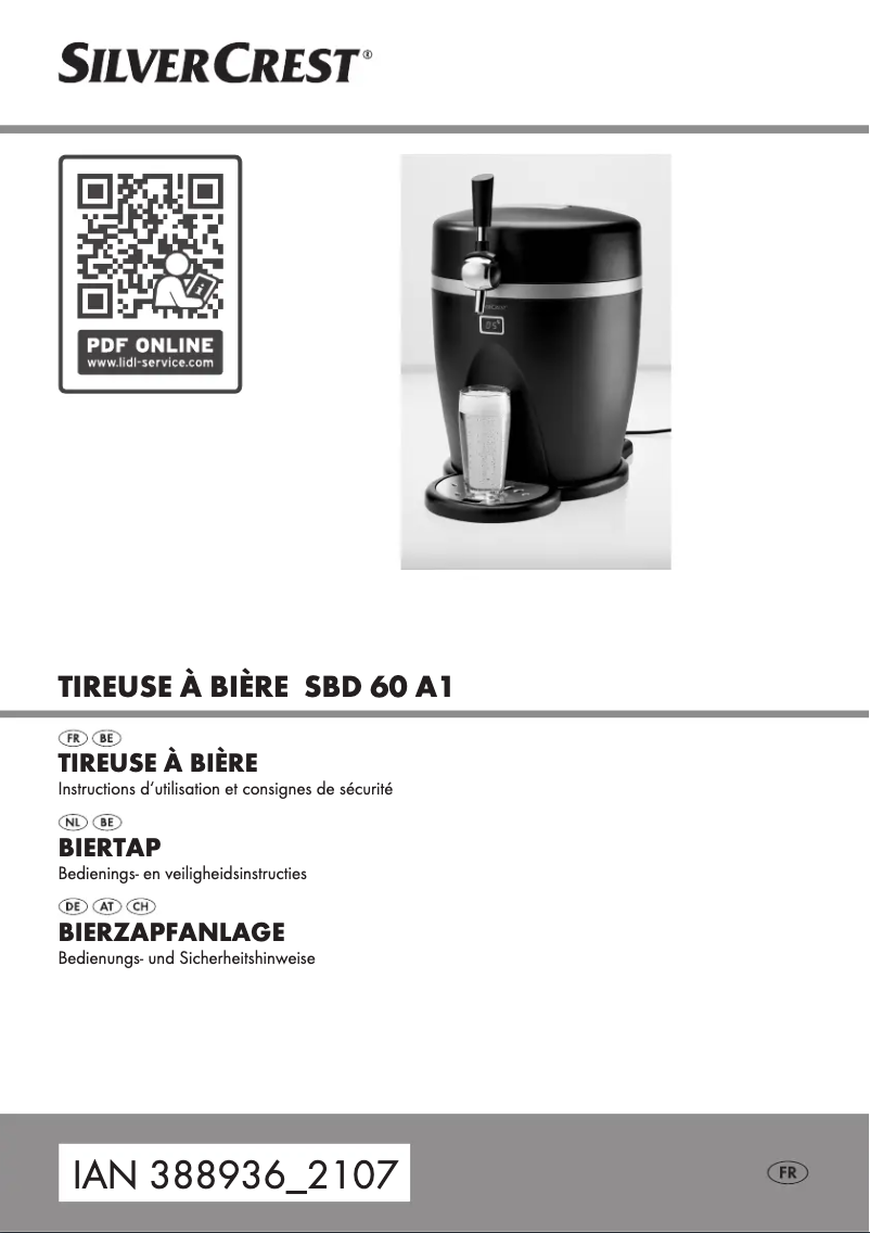 Page 1 de la notice Manuel utilisateur SilverCrest SBD 60 A1