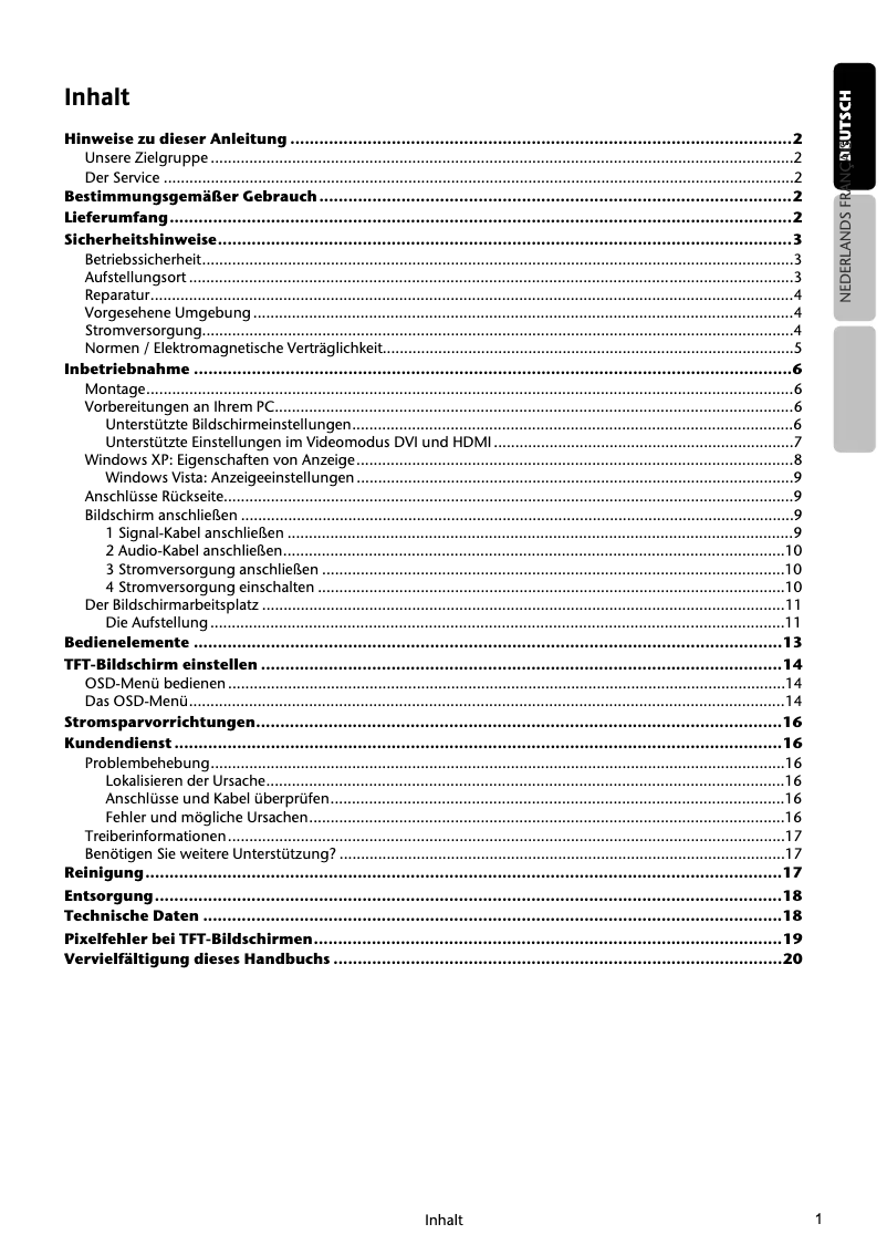 Page 1 de la notice Manuel utilisateur Medion Akoya P56001 (MD 20094)