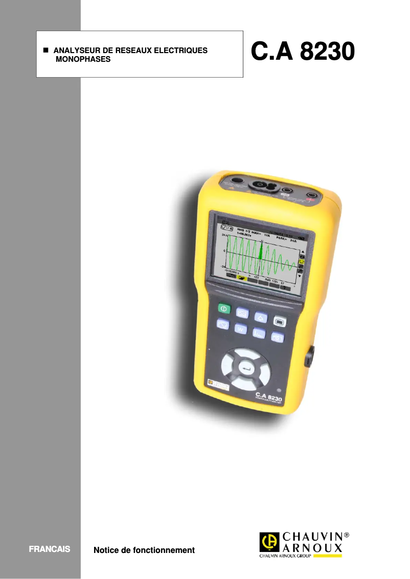 Image de la première page du manuel de l'appareil C.A 8220