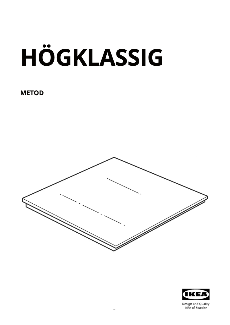 Image de la première page du manuel de l'appareil HOGKLASSIG