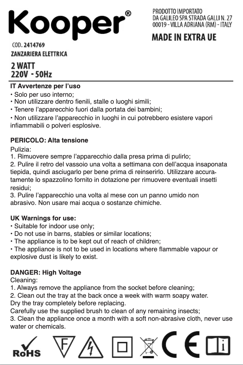 Imagen de la primera página del manual del dispositivo 2414769