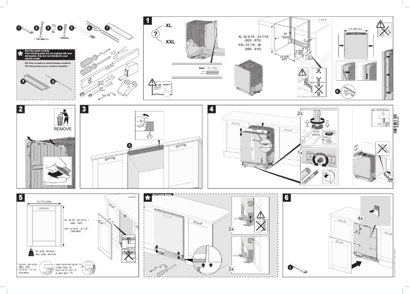 Page 1 de la notice Guide d'installation Asko DFI564XXL.U