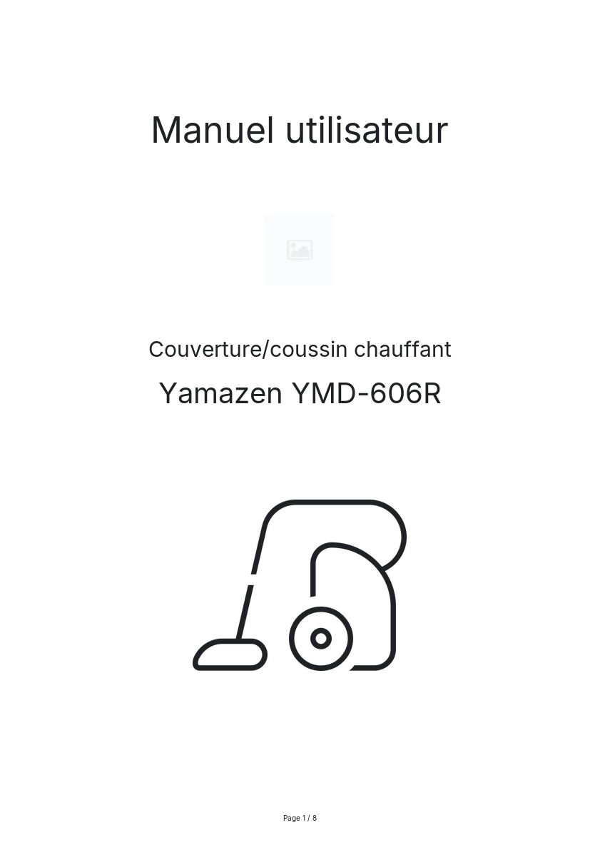 Page n°1 - Manuel utilisateur Yamazen YMD-606R