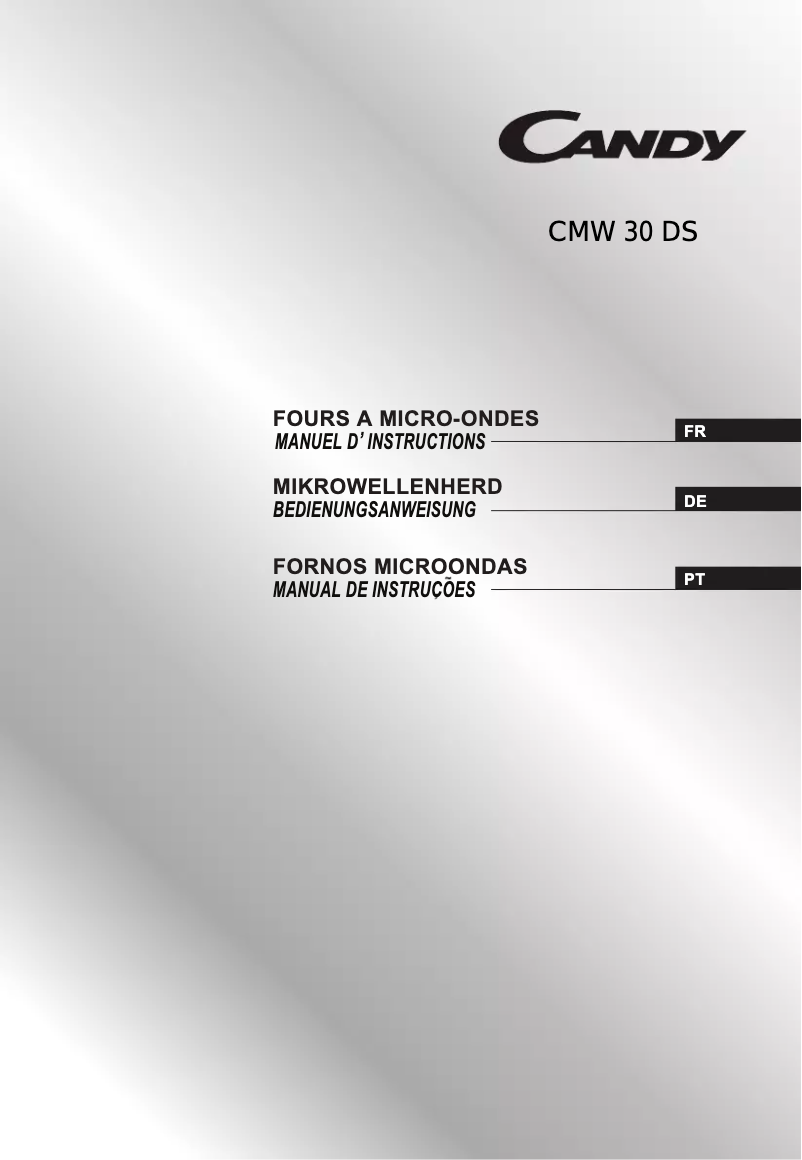 Image de la première page du manuel de l'appareil CMW30DS