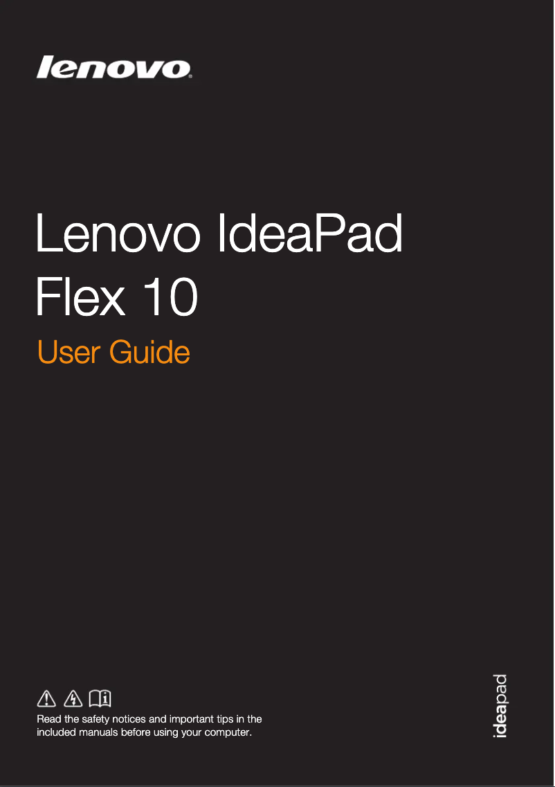 Page n°1 - Manuel utilisateur Lenovo IdeaPad Flex 10