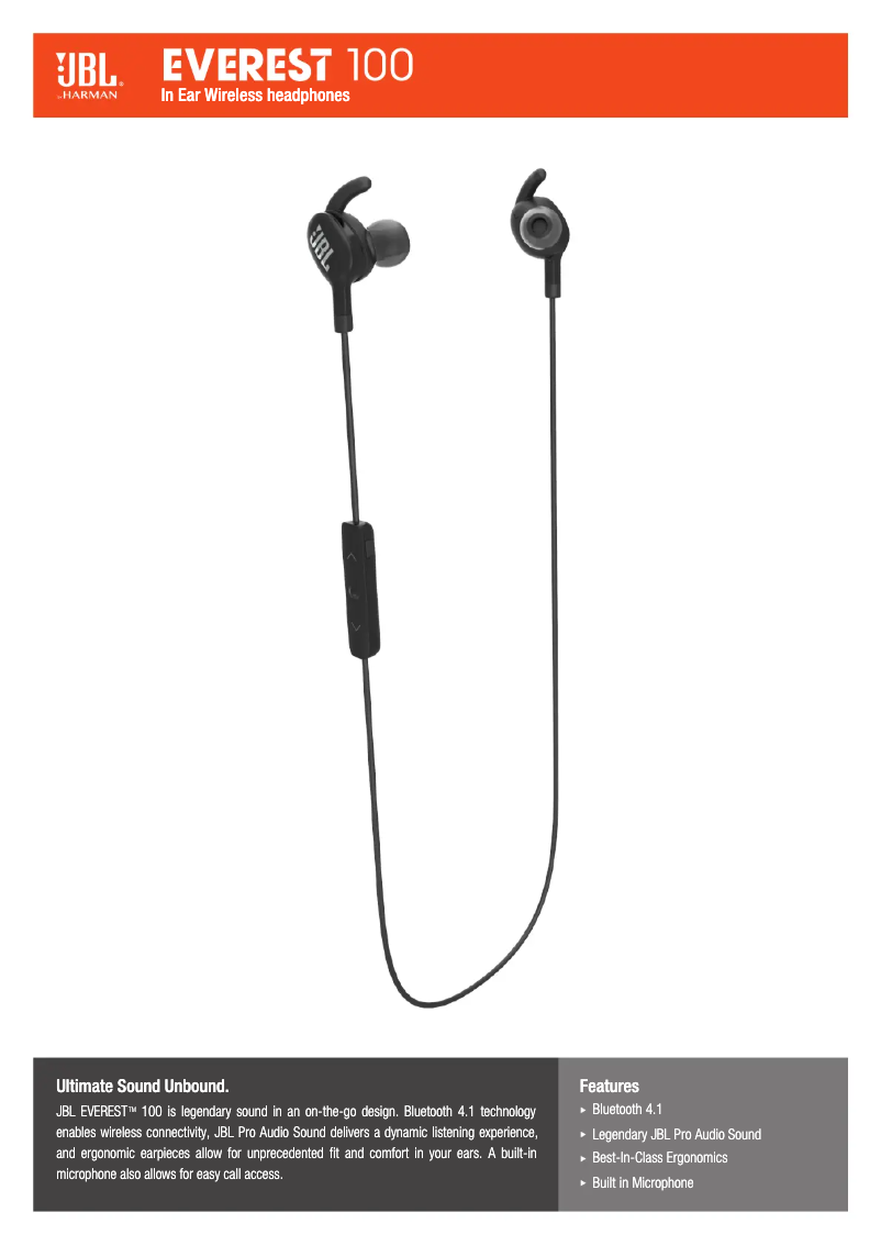 Image de la première page du manuel de l'appareil Everest 100