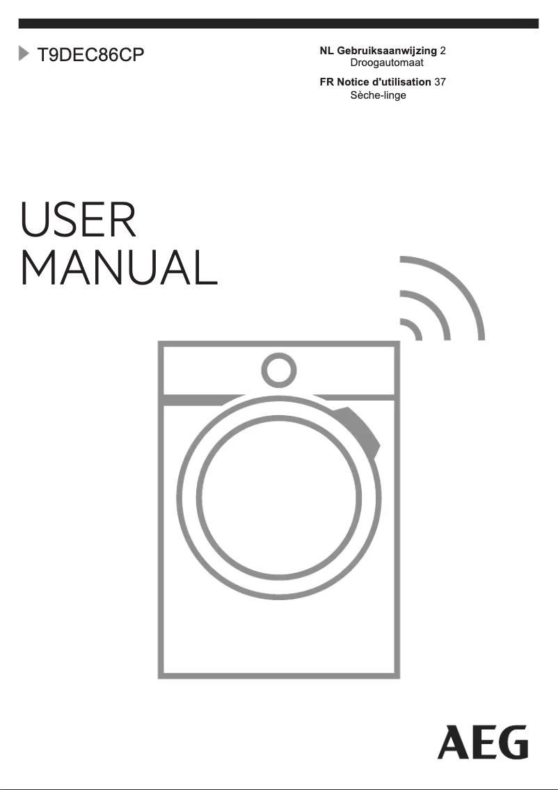 Page 1 de la notice Manuel utilisateur AEG T9DEC86CP