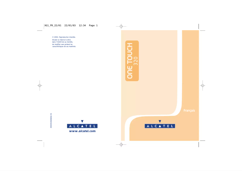 Image de la première page du manuel de l'appareil One Touch 320