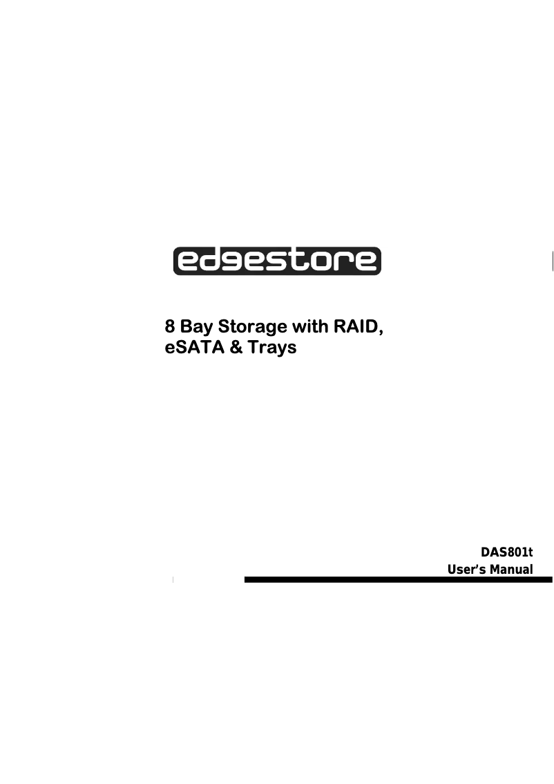 Page n°1 - Manuel utilisateur Edge10 DAS801t