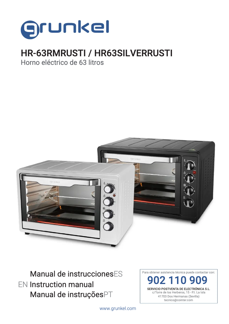 Image de la première page du manuel de l'appareil HR-63SILVERRUSTI