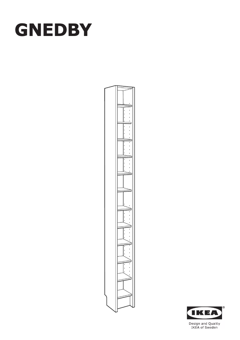 Page 1 de la notice Instructions / montage Ikea GNEDBY