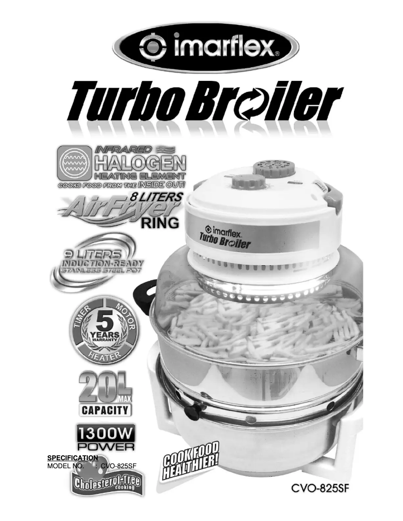 Image de la première page du manuel de l'appareil Turbo Broiler CVO-825SF