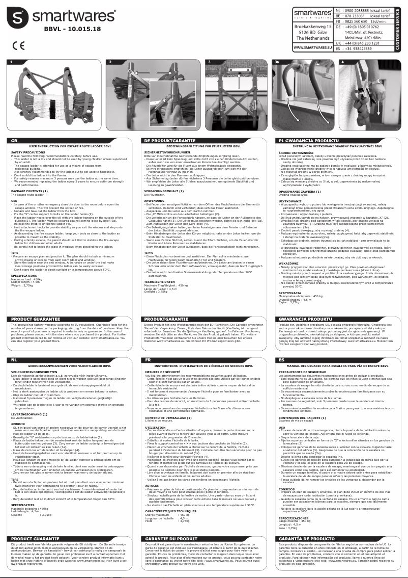 Page 1 de la notice Manuel utilisateur Smartwares BBVL