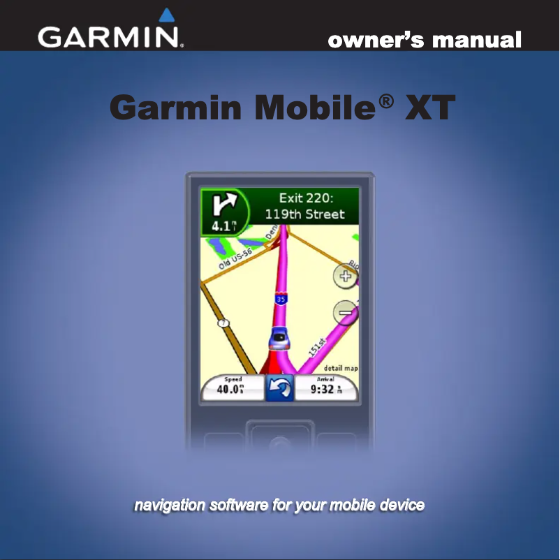 Page 1 de la notice Manuel utilisateur Garmin Mobile XT