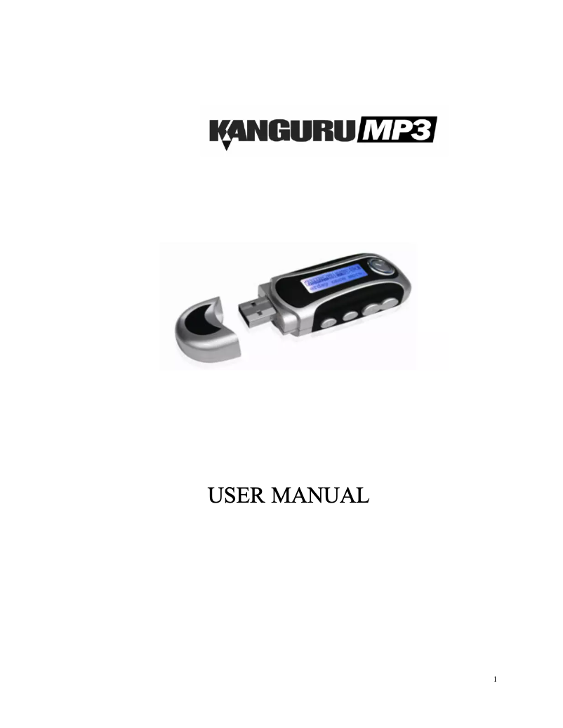 Page n°1 - Manuel utilisateur Kanguru MP-4G