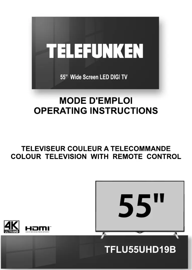 Page n°1 - Manuel utilisateur Telefunken TFLU55UHD19B