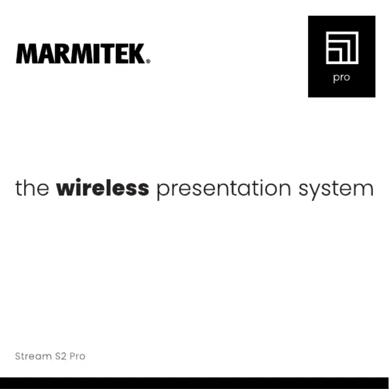 Page 1 de la notice Manuel utilisateur Marmitek Stream S2 Pro