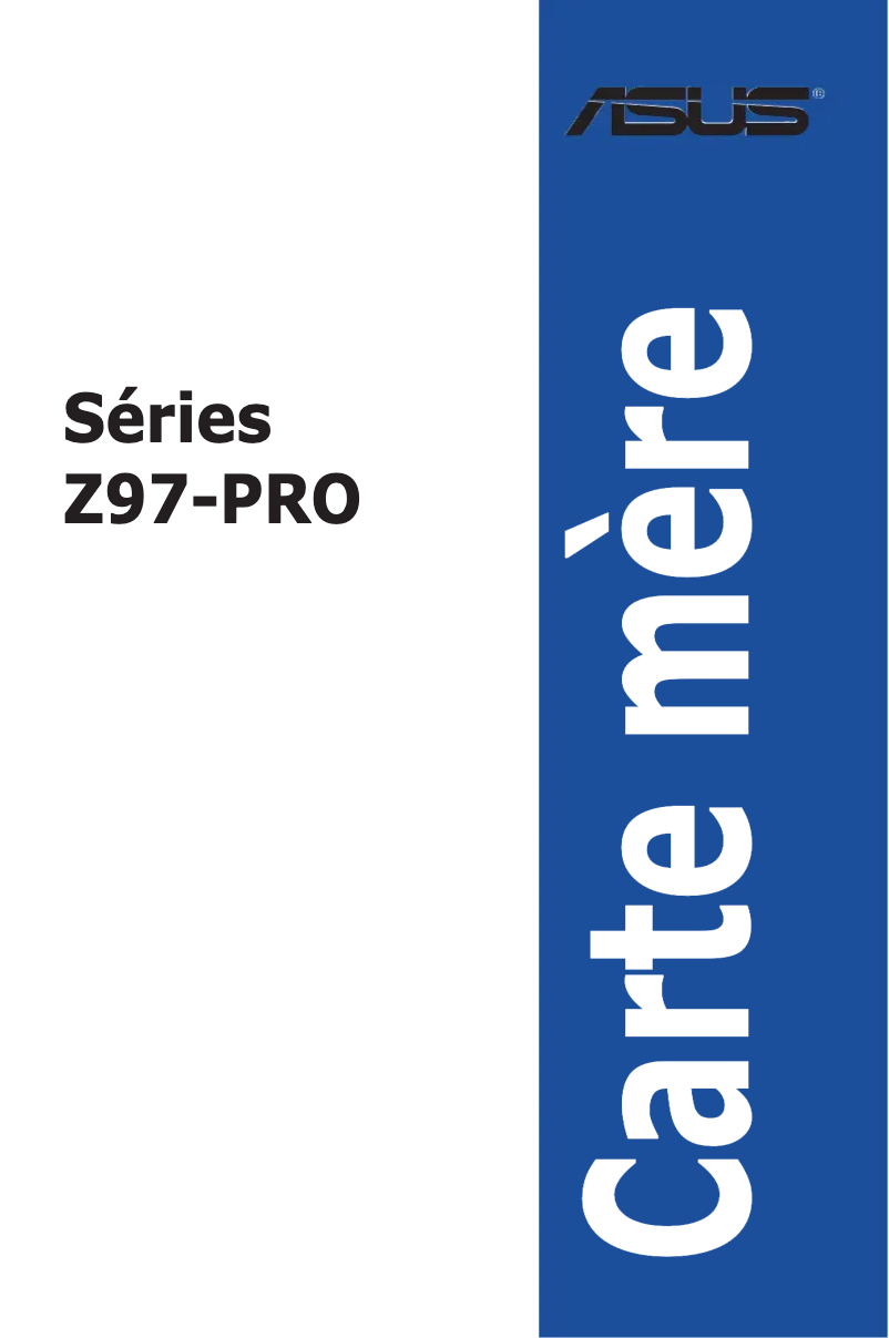 Page 1 de la notice Manuel utilisateur Asus Z97-PRO