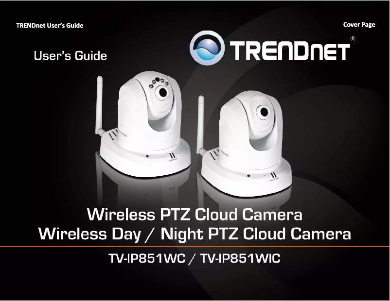 Image de la première page du manuel de l'appareil TV-IP851WIC