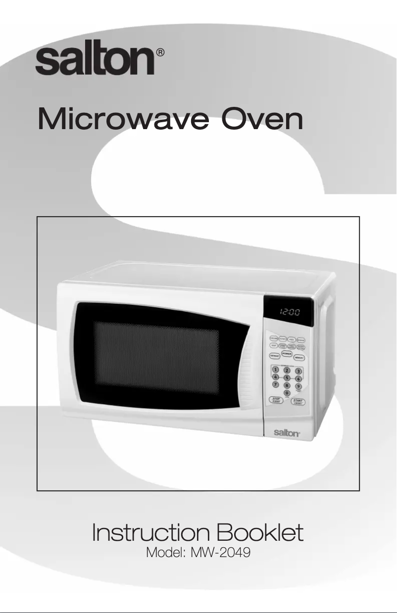 Página 1 del manual Manual de usuario Salton MW2049
