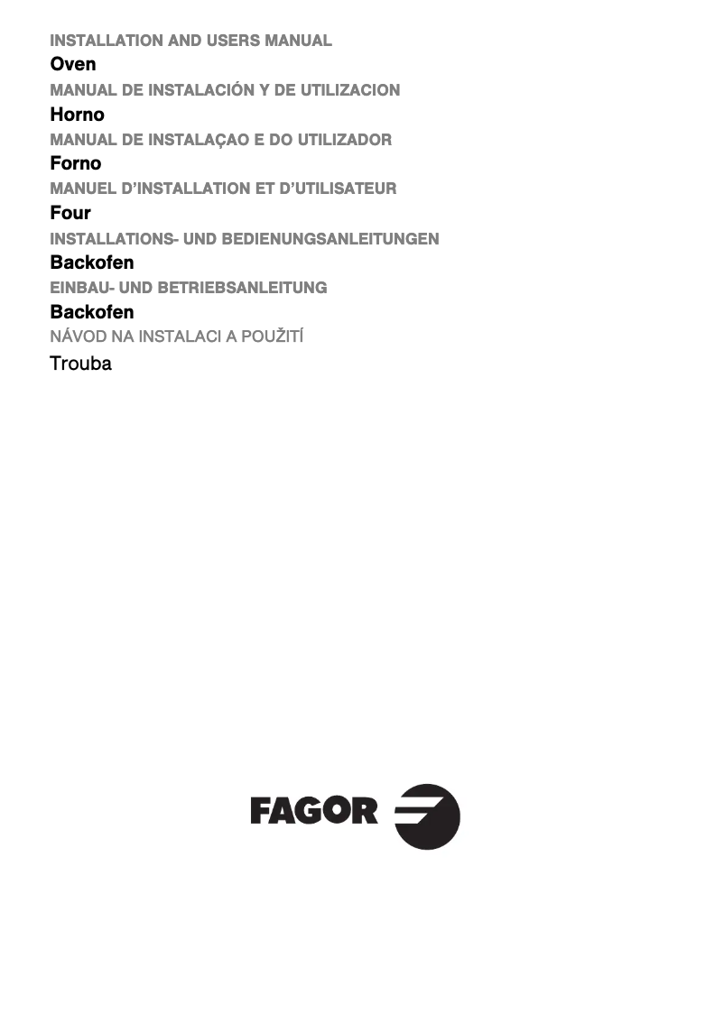 Page 1 de la notice Manuel utilisateur Fagor 6HV-585 TC X