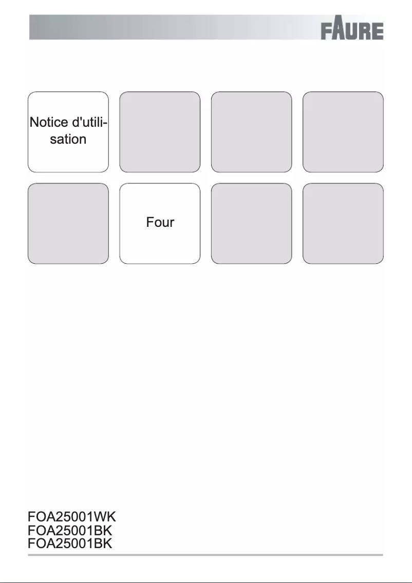 Page 1 de la notice Manuel utilisateur Faure FOA25001XK