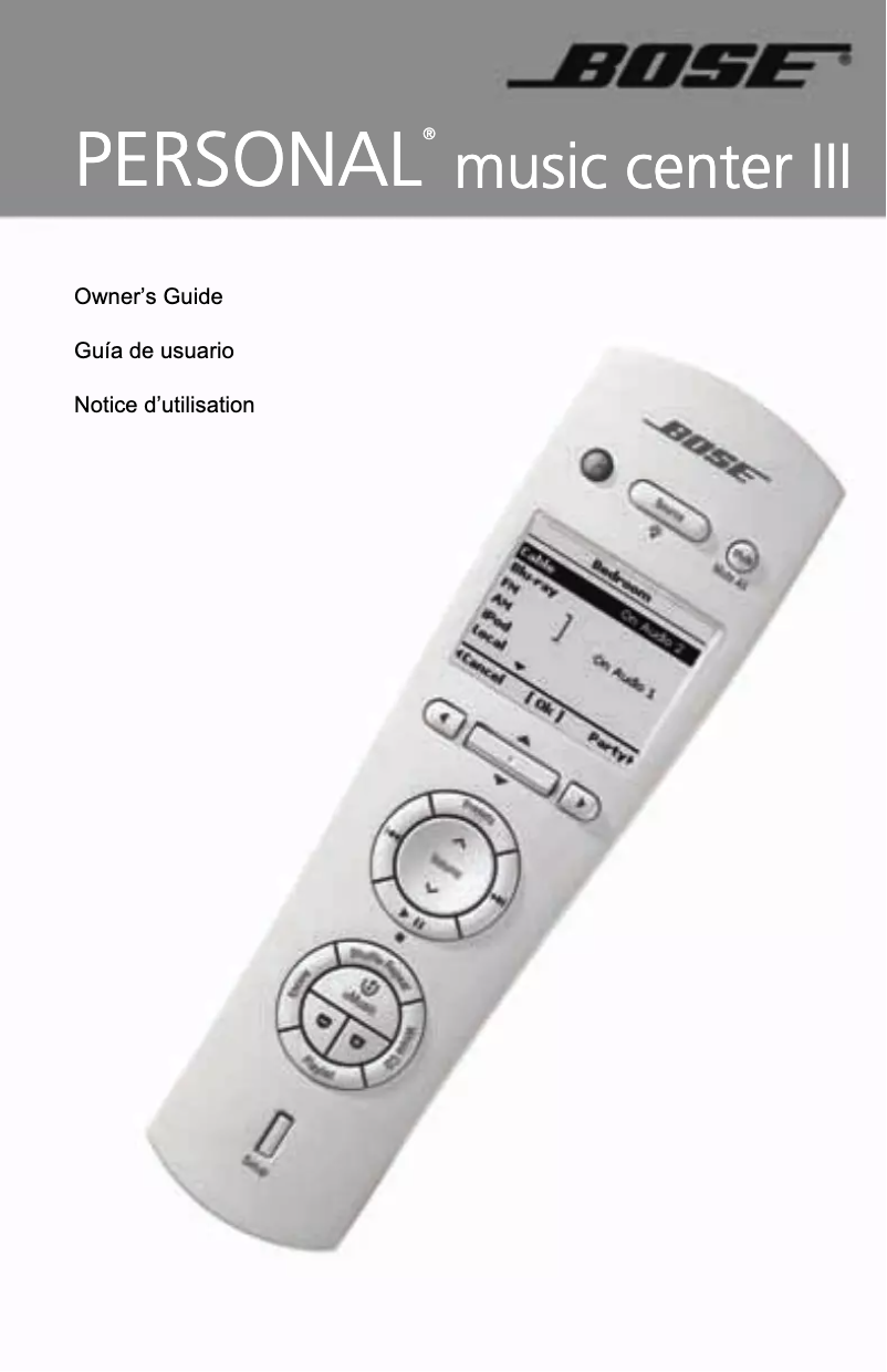 Page 1 de la notice Manuel utilisateur Bose Personal Music Center III