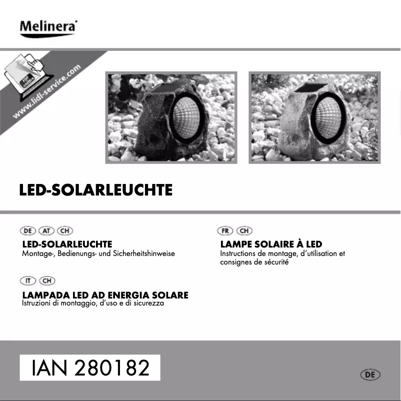 Page 1 de la notice Manuel utilisateur Melinera IAN 280182