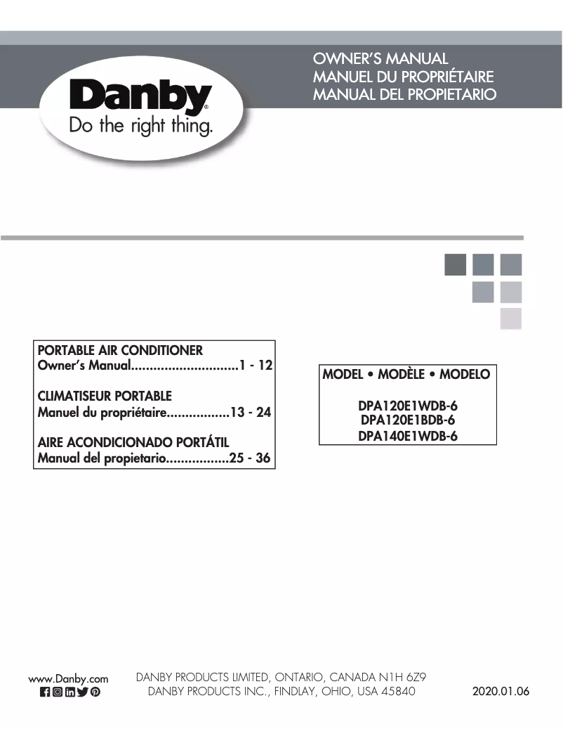 Image de la première page du manuel de l'appareil DPA120E1BDB-6
