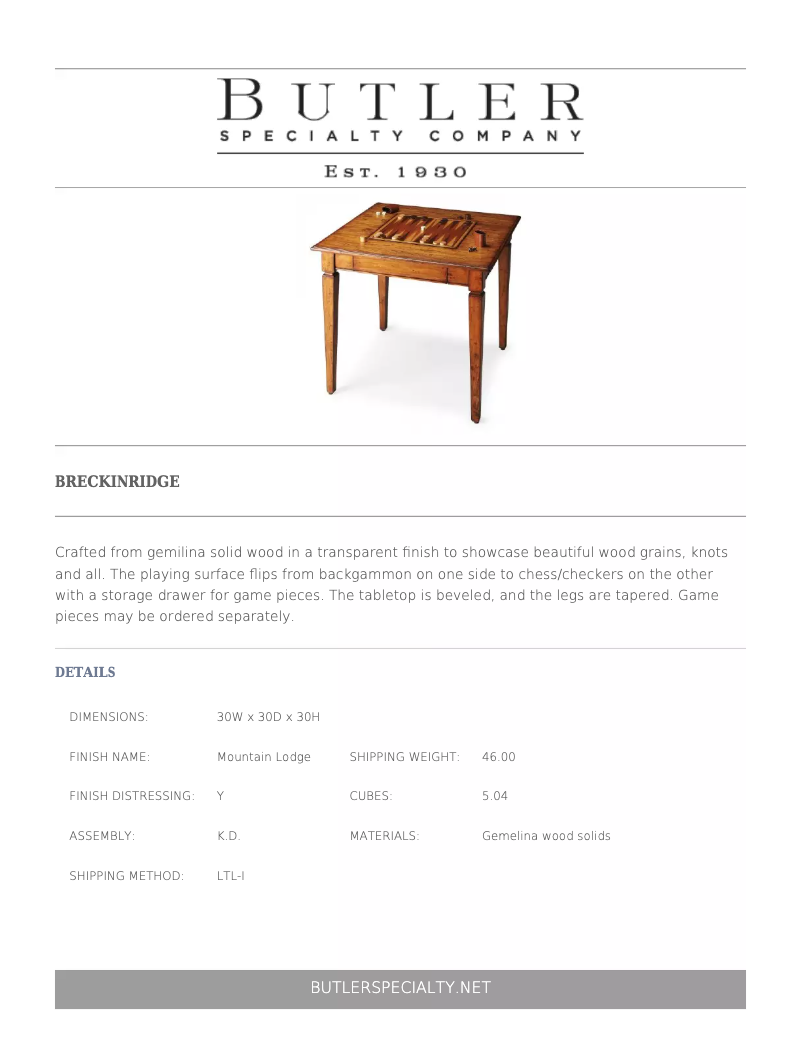 Image de la première page du manuel de l'appareil Breckinridge