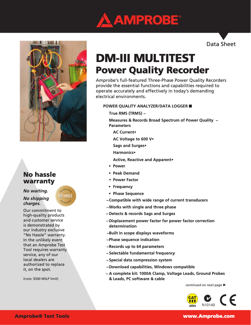 Image de la première page du manuel de l'appareil DM-III