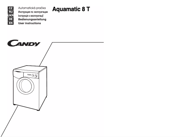 Page n°1 - Manuel utilisateur Candy AQUA 8T MET