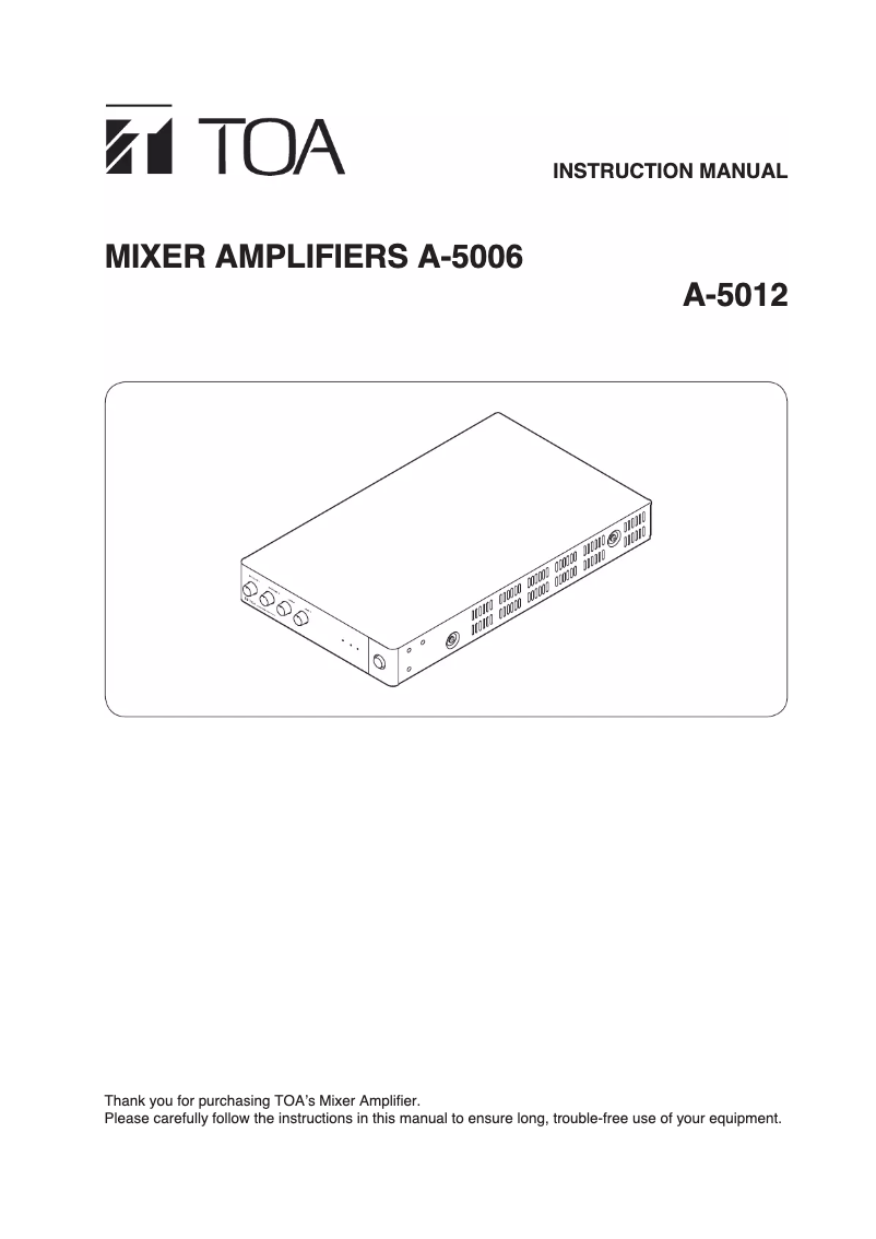 Imagen de la primera página del manual del dispositivo A-5012