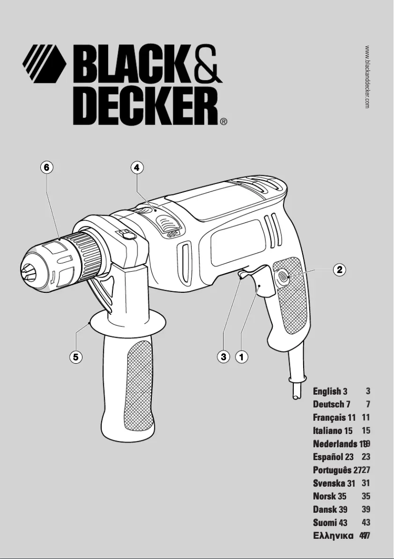 Page 1 de la notice Manuel utilisateur Black & Decker KR510XC