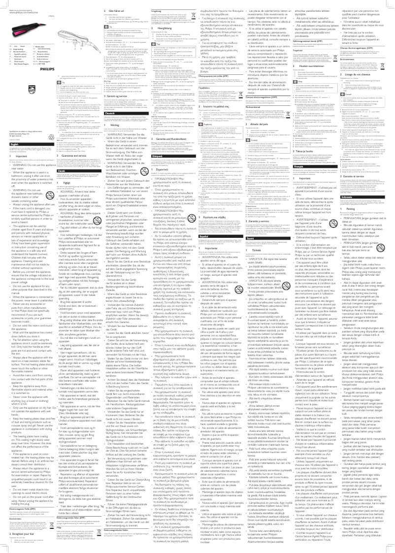 Image de la première page du manuel de l'appareil EssentialCare HP8325