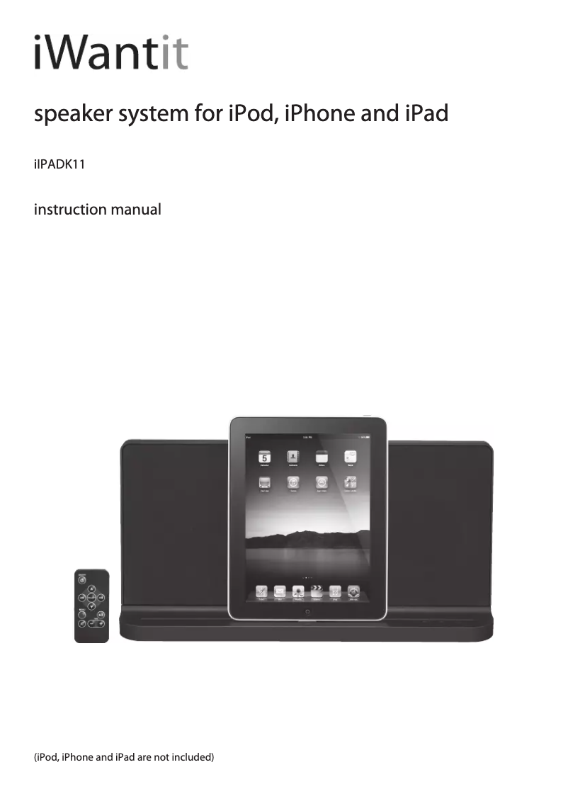 Page n°1 - Manuel utilisateur iWantit iIPADK11