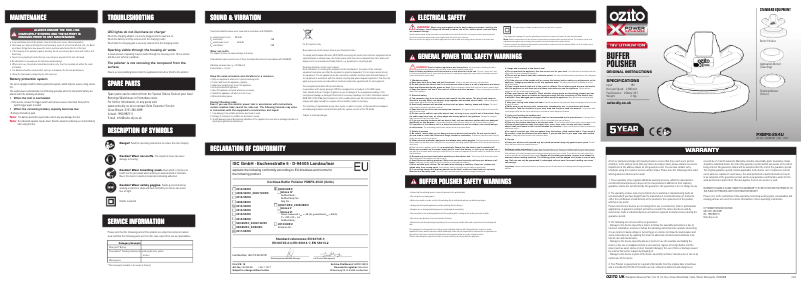 Página 1 del manual Manual de usuario Ozito PXBPS-254U