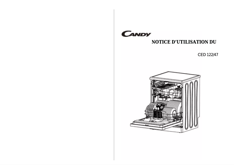 Page 1 de la notice Manuel utilisateur Candy CED 122/47