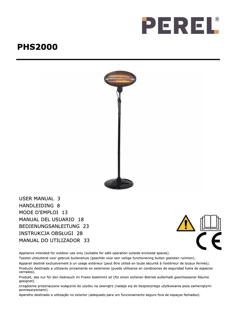 Page 1 de la notice Manuel utilisateur Perel PHS2000