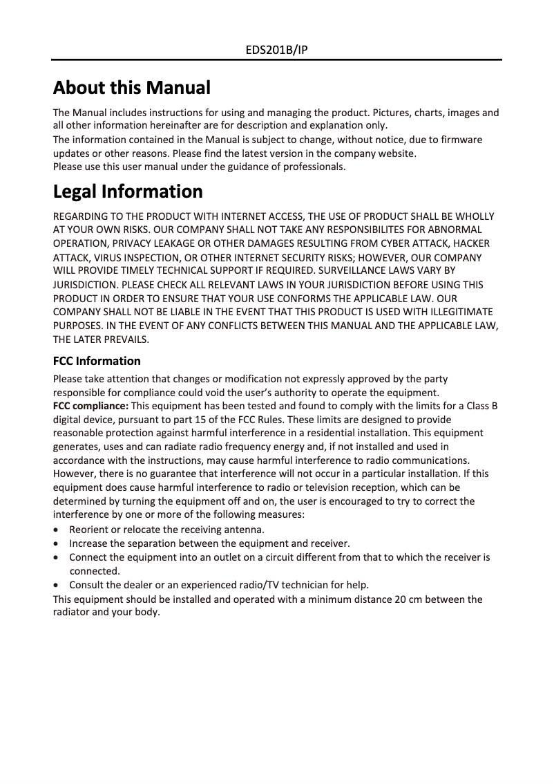 Page 1 de la notice Manuel utilisateur EtiamPro EDS201B/IP