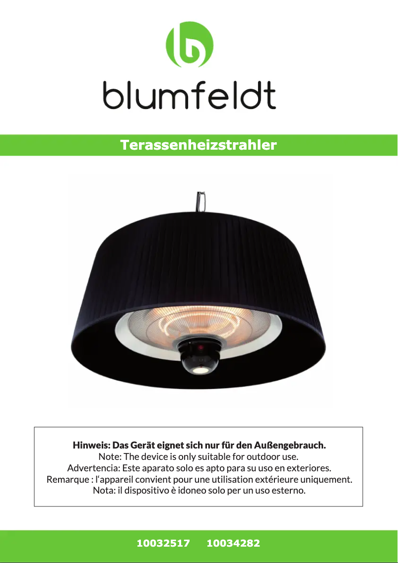 Page 1 de la notice Manuel utilisateur Blumfeldt Venice Heat