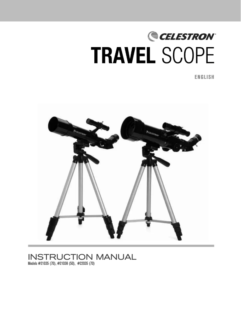Page 1 de la notice Manuel utilisateur Celestron Travel Scope 22035