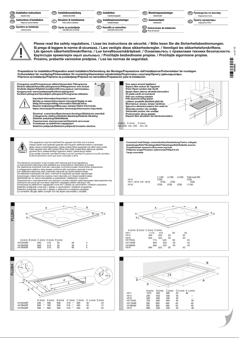 Page n°1 - Guide d'installation Asko HI1194G