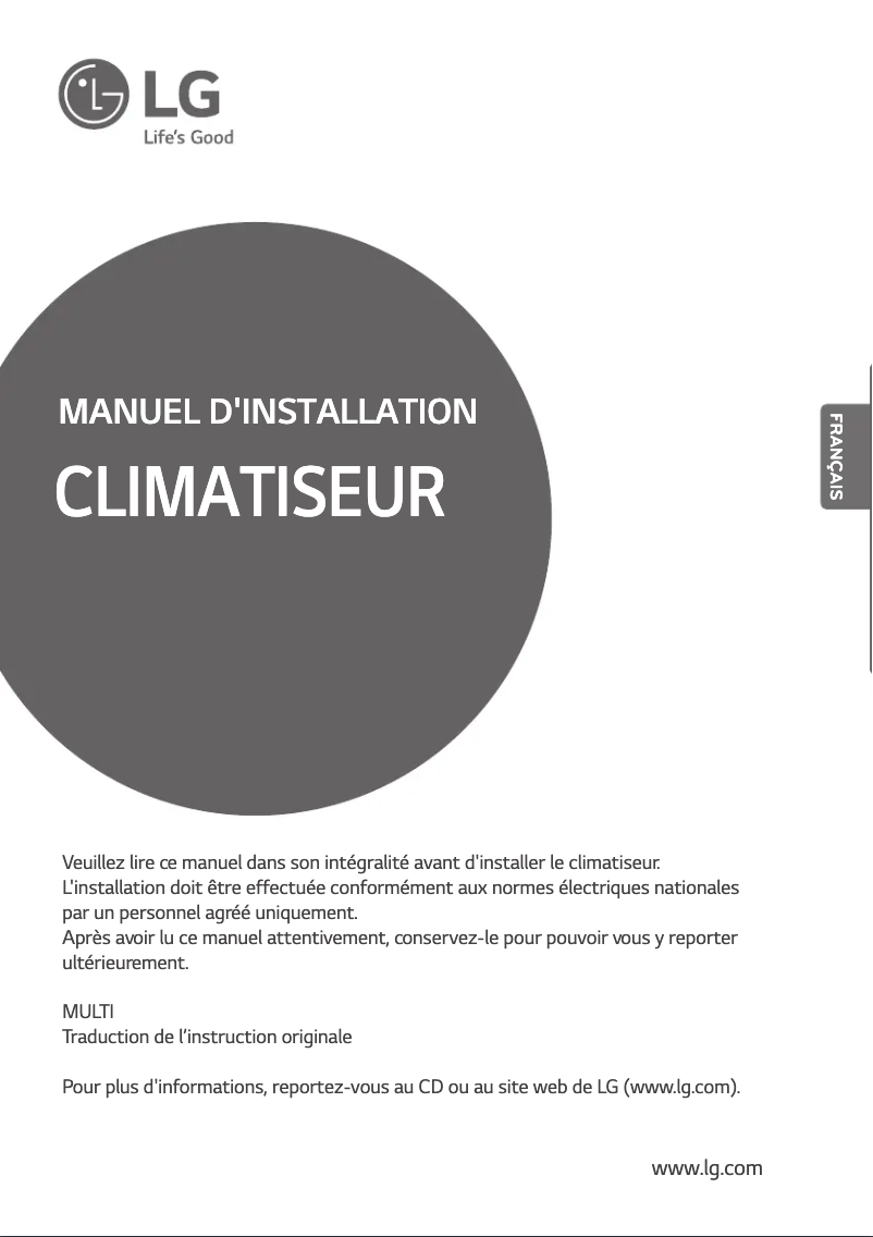 Page 1 de la notice Manuel utilisateur LG FM40AH