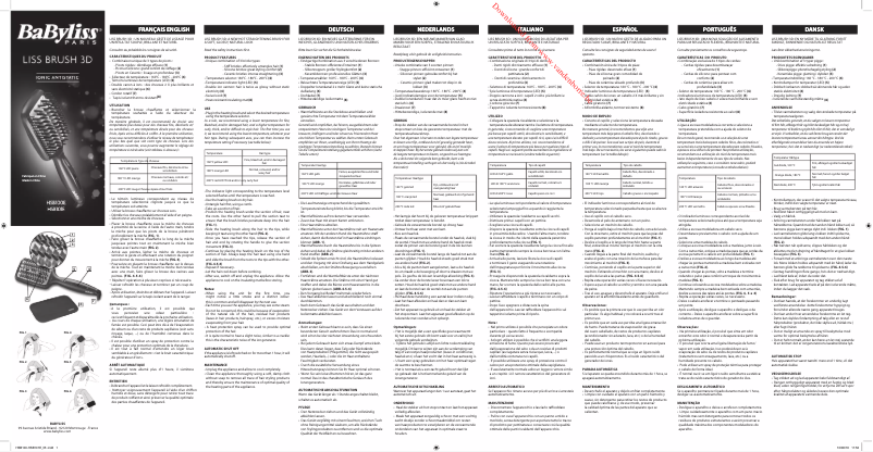 Page 1 of the manual User Manual BaByliss HSB101