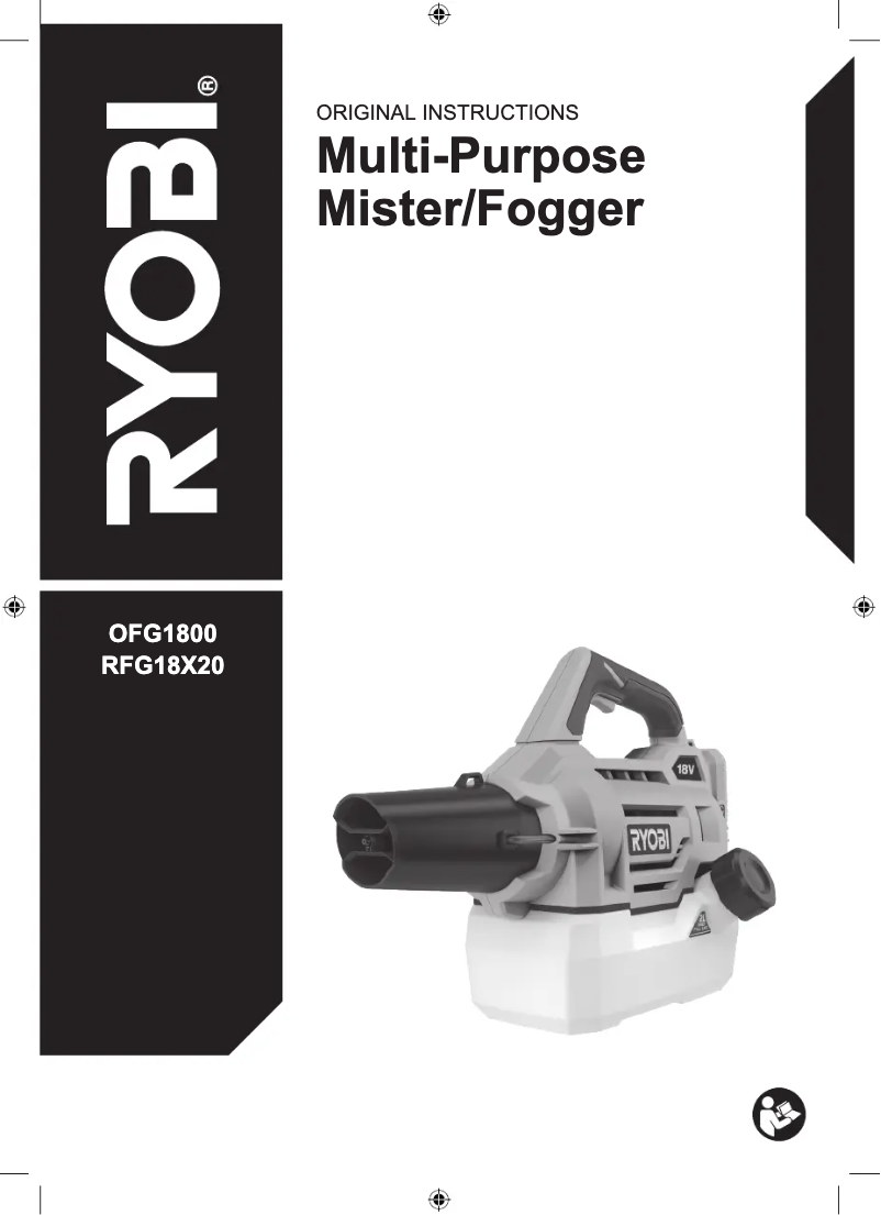 Page 1 de la notice Manuel utilisateur RYOBI OFG1800