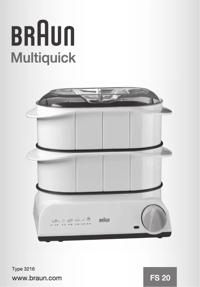 Page 1 de la notice Manuel utilisateur Braun Multiquick FS 20