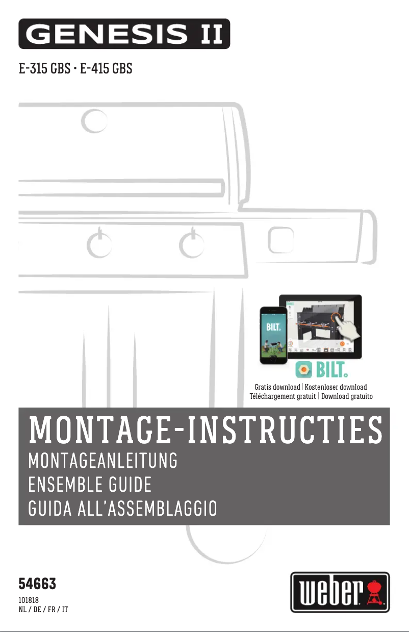 Página 1 del manual Manual de usuario Weber Genesis II E-415 GBS