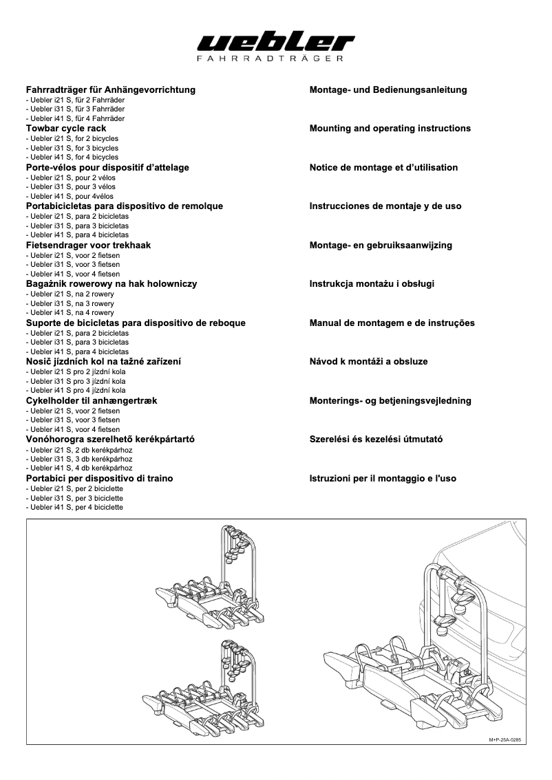 Page n°1 - Manuel utilisateur Uebler i41 S-DC